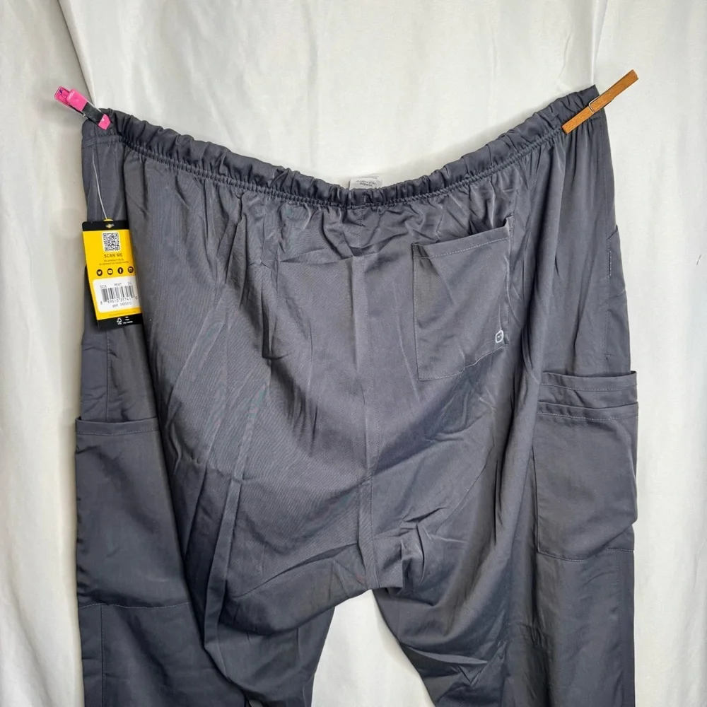 WonderWink PRO Scrub Pants 3XL Pewter Gray Pull On Cargo NWT